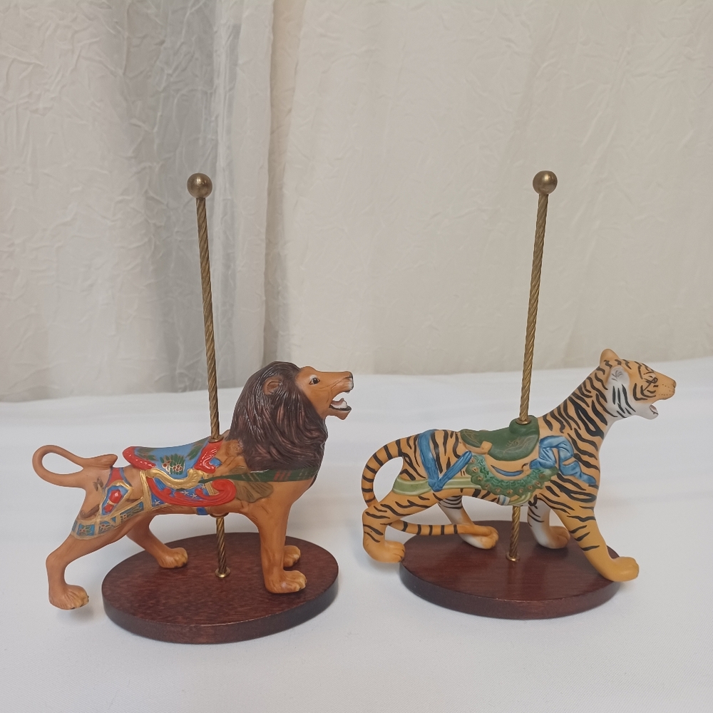 Vintage 1988 Tiger and Lion Figurine Set - Picture 16 of 16